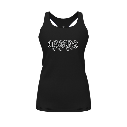 [FT0TRBBK-FYS-LOGO1] Decker Racerback Tank Top (Female Youth S, Black, Logo 1)