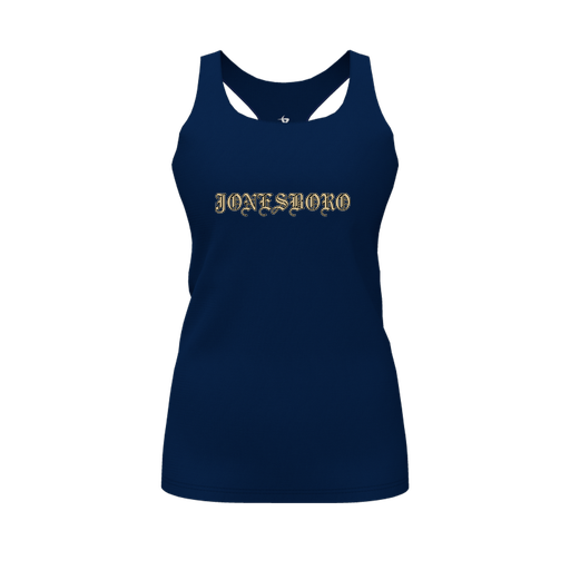 [FT0TRBNV-FYS-LOGO2] Decker Racerback Tank Top (Female Youth S, Navy, Logo 2)