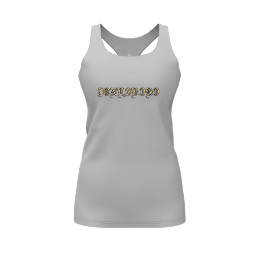 [FT0TRBGY-FYS-LOGO2] Decker Racerback Tank Top (Female Youth S, Gray, Logo 2)
