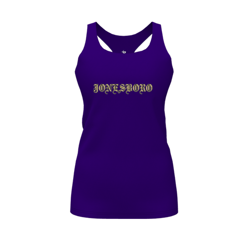 [FT0TRBPP-FYS-LOGO2] Decker Racerback Tank Top (Female Youth S, Purple, Logo 2)