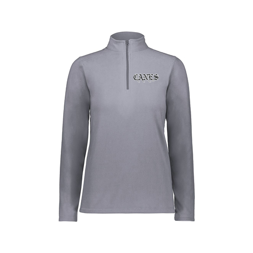 [6864.059.XS-LOGO1] Ladies MicroFleece 1/4 Zip Pullover (Female Adult XS, Gray, Logo 1)