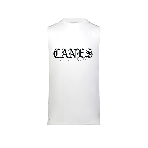 [222593.005.S-LOGO1] Men's CoolDry TankTop (Adult S, White, Logo 1)