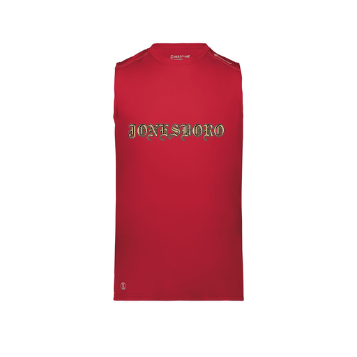 [222593.083.S-LOGO2] Men's CoolDry TankTop (Adult S, Red, Logo 2)