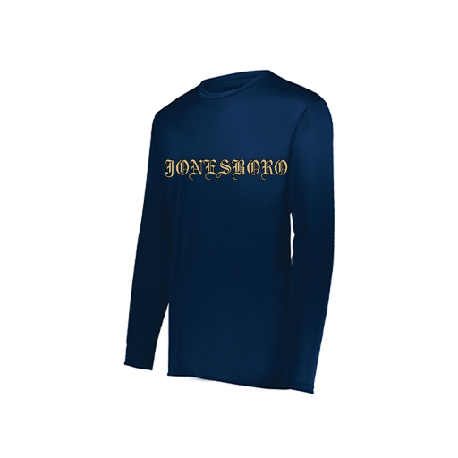 [222822.065.XS-LOGO2] Men's LS Smooth Sport Shirt (Adult XS, Navy, Logo 2)